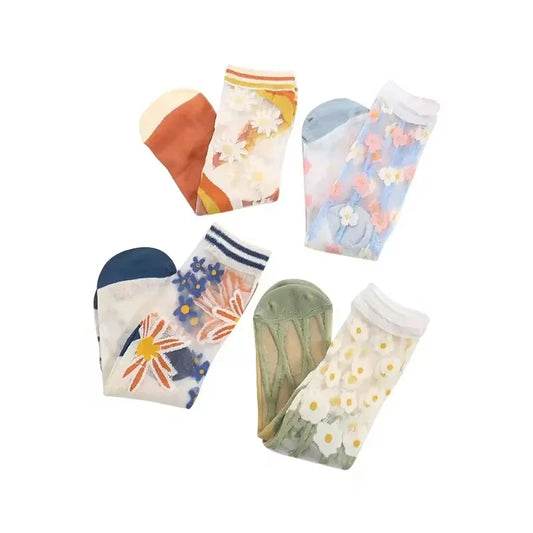 4pairs Yoga anti-slip socks